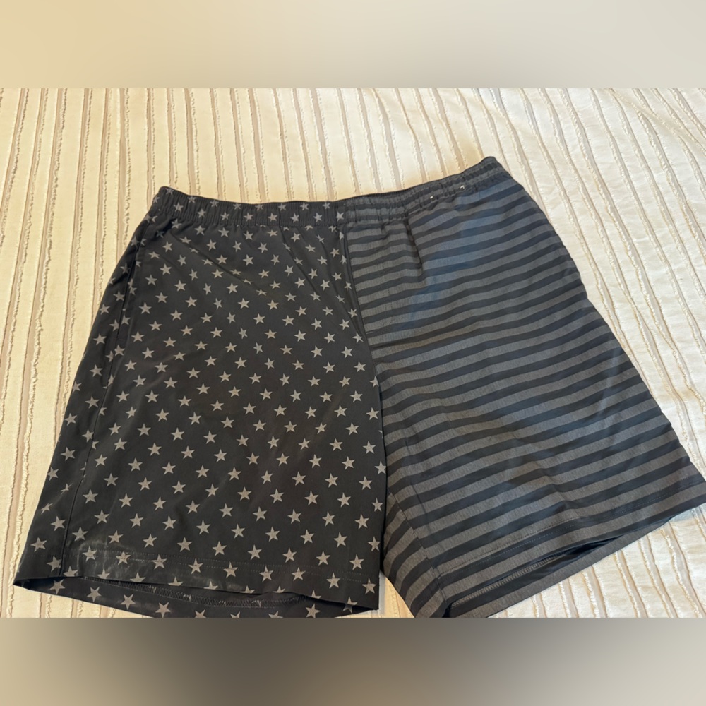 Chubbies Black and Gray Star Shorts